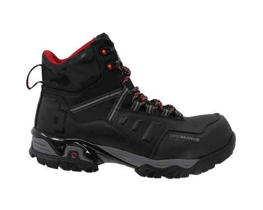 Bota de Trabajo Industrial Swissbrand Alpes 404-C Negro Caballero