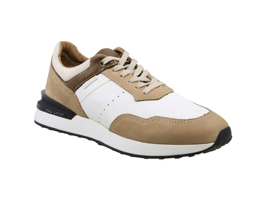 Sneaker de Piel Swissbrand Renens 300 Blanco Tabaco Hombre
