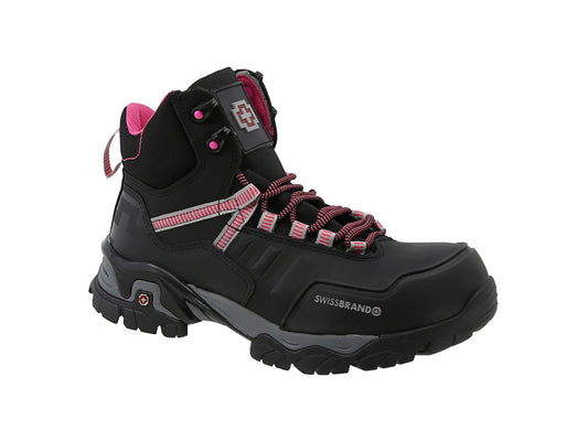 Bota Industrial Swissbrand Alpes 414 C Negro Rosa Dama
