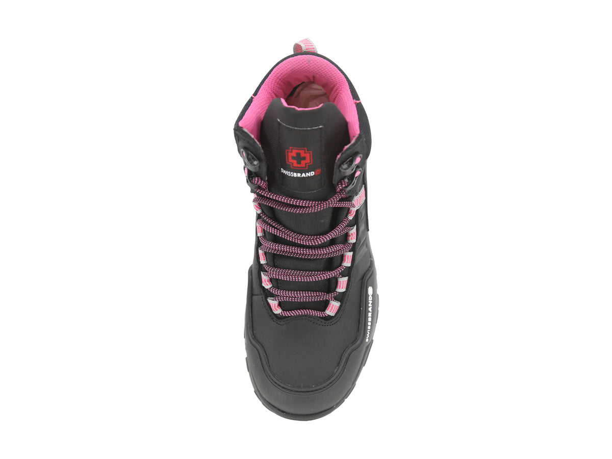 Bota Industrial Swissbrand Alpes 414 C Negro Rosa Dama