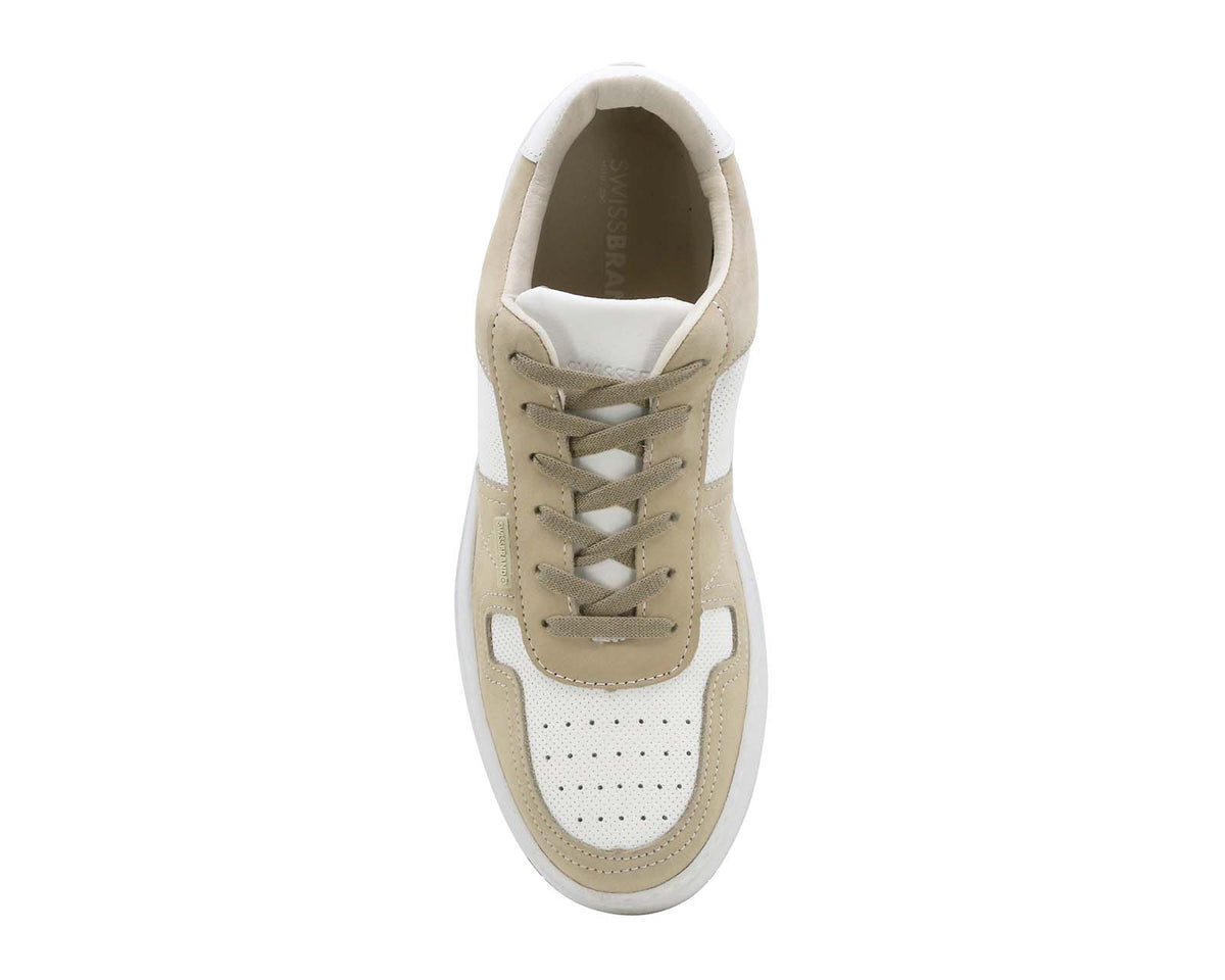 Tenis Swissbrand de Piel Olten 290 Blanco Beige Hombre