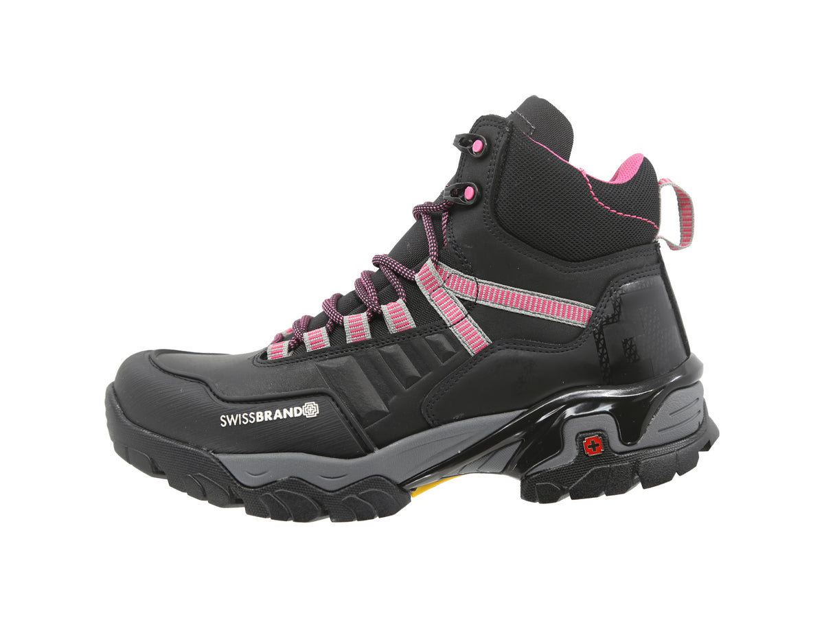 Bota Industrial Swissbrand Alpes 414 C Negro Rosa Dama