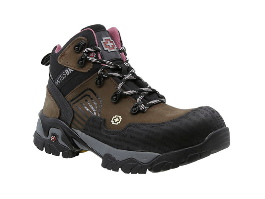Bota de Trabajo Industrial Swissbrand Alpes 416 C Café para Mujer