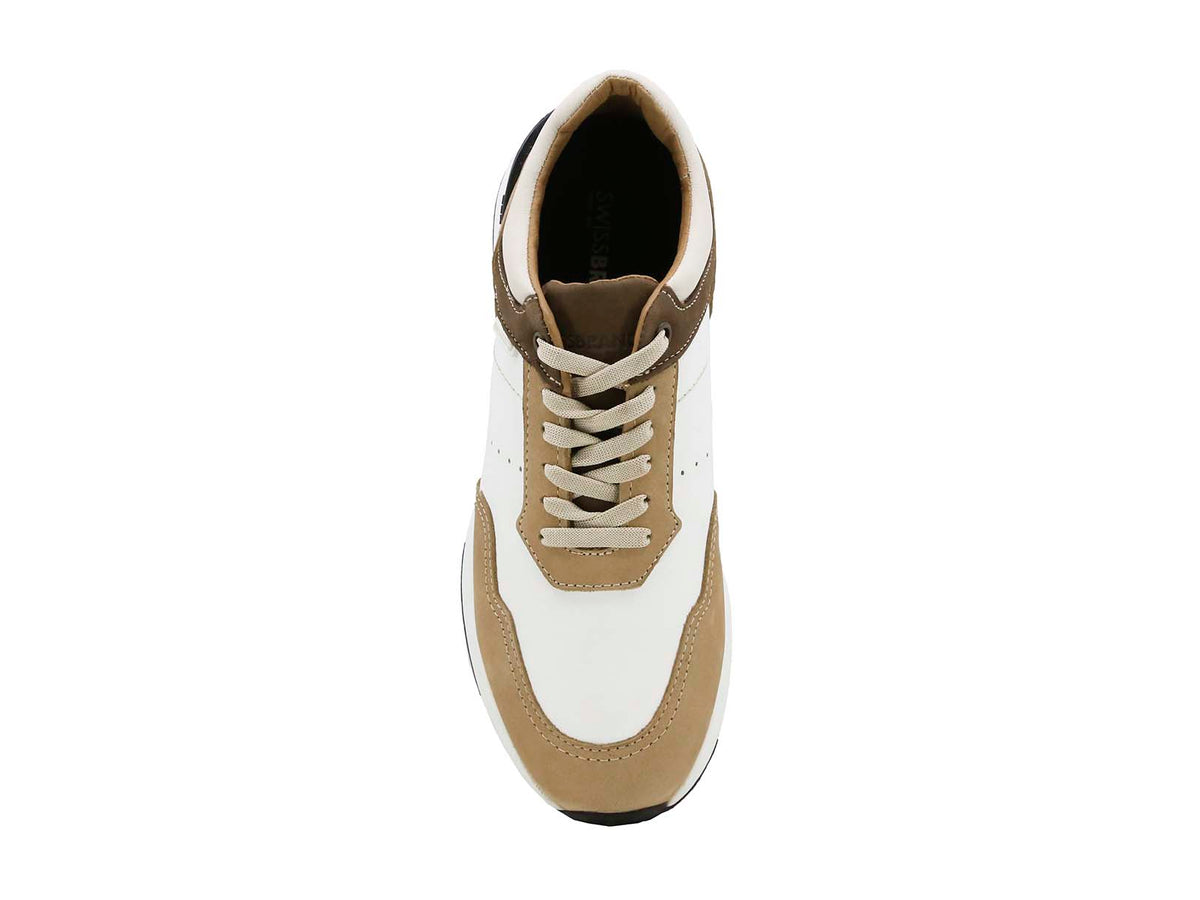 Sneaker de Piel Swissbrand Renens 300 Blanco Tabaco Hombre