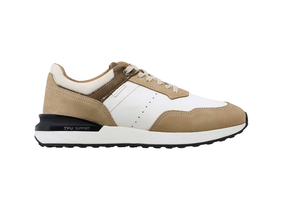 Sneaker de Piel Swissbrand Renens 300 Blanco Tabaco Hombre